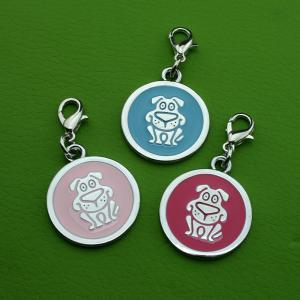 Gyári fém cink ötvözet kézi címke QR kód kisállat címkék kutyának vagy macskának