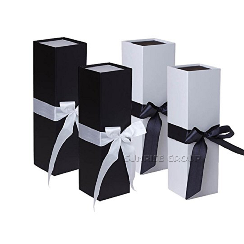 Négyszögletes összecsukható csomagoló doboz Egyedi nyomtatás Bor papír dobozok # winebox