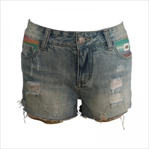 szép design rip denim rövid WS001