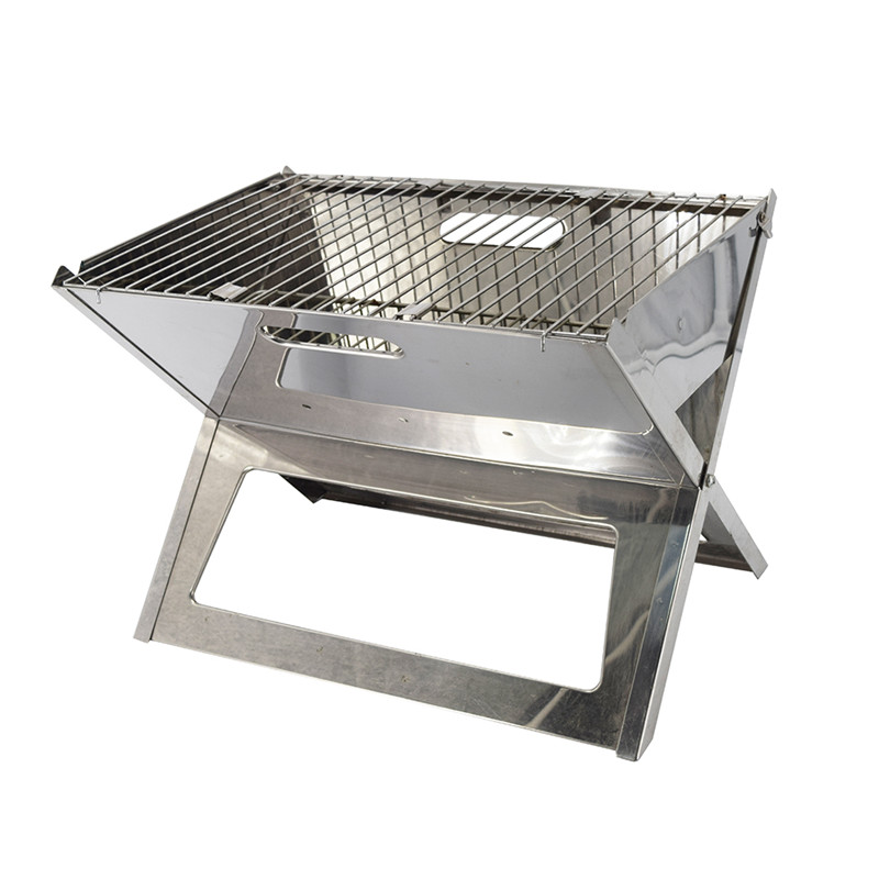 Rozsdamentes acél könnyű hordozható, hordozható grill grillező