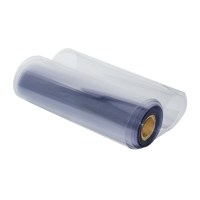Átlátszó élelmiszerszintű 0,5 mm-es műanyag PVC-fóliacsomagolású film roll