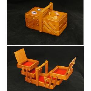 fából készült varrás doboz