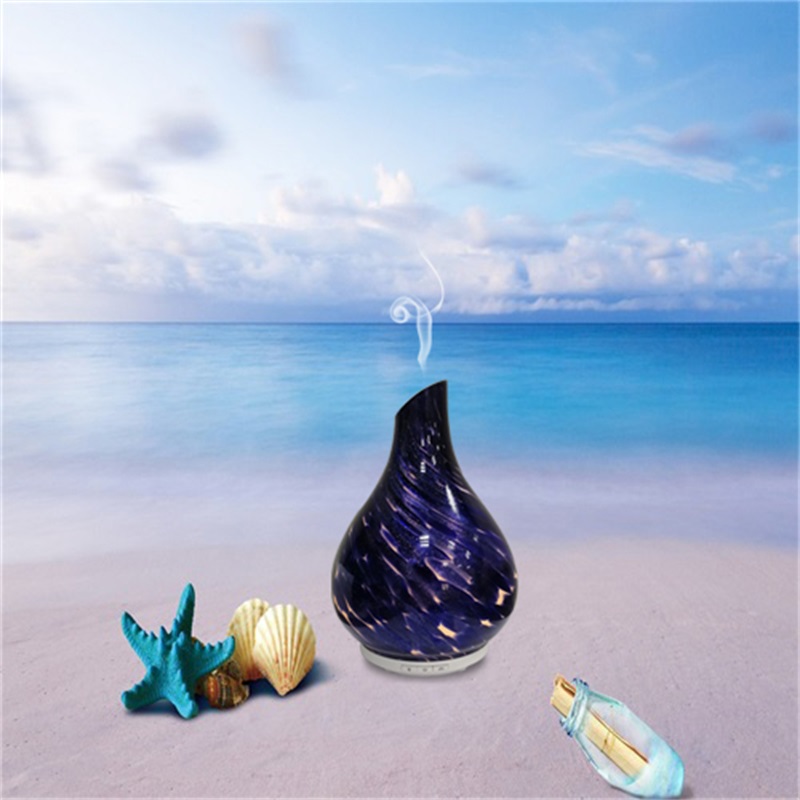 Hét LED fényváltó népszerű egyedi váza alakú üveg aroma diffúzor