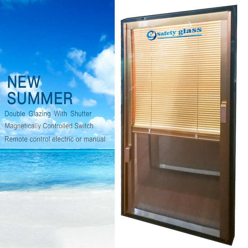 Nyitható mázas rácsok Kiváló minőségű testreszabott méret Szigetelt üveg kettős üvegezés redőnyös mágneses árnyékolókkal