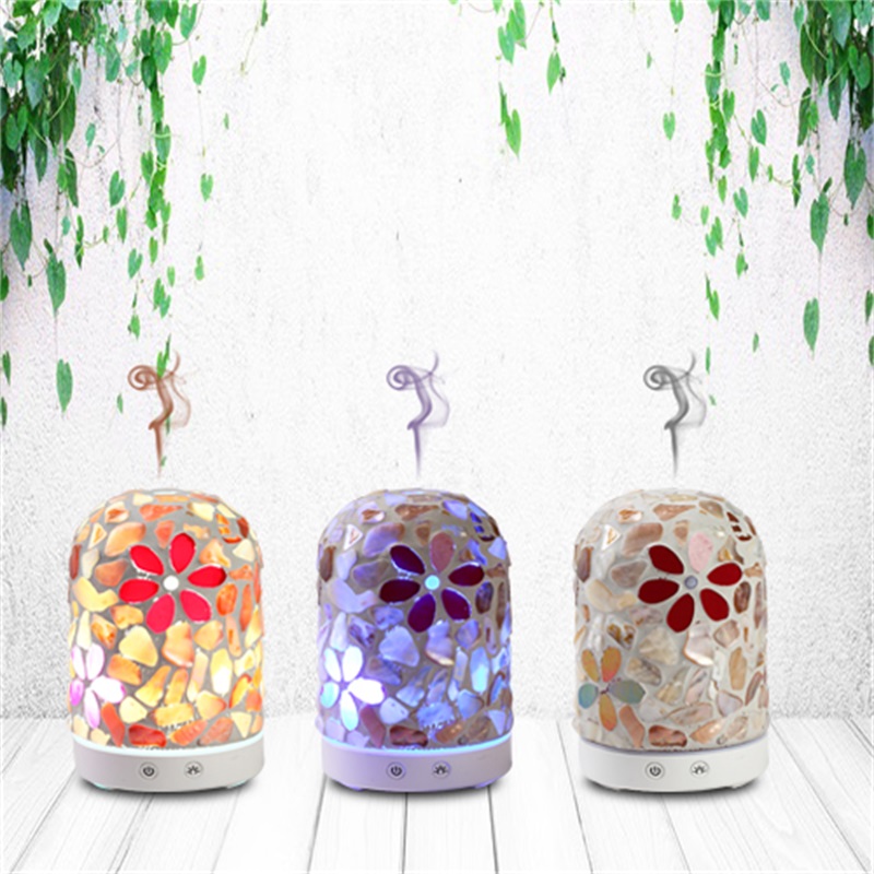Új termék ötlet 2018 mozaik virágüveg aromaolaj diffúzor