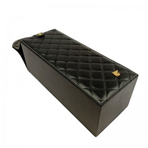 Egyéni fogantyú hordozható bor ajándék csomagolás pu bőr doboz