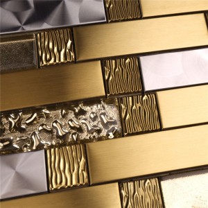 Backsplash mozaikok eladásra Gold Metal Art Mosaic