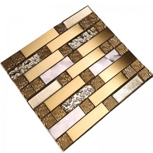Backsplash mozaikok eladásra Gold Metal Art Mosaic