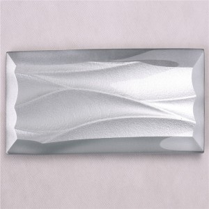 HMBZ07 Szürke Jó ár Hullámos üveg csempe a hátsó fröccsenéshez