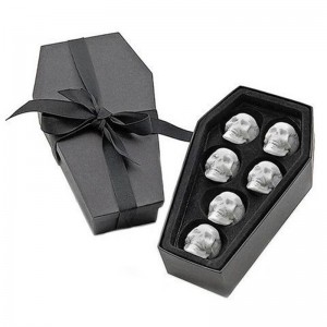 Egyedi nyomtatás Halloween nap karton csomag koporsó alakja ajándék doboz