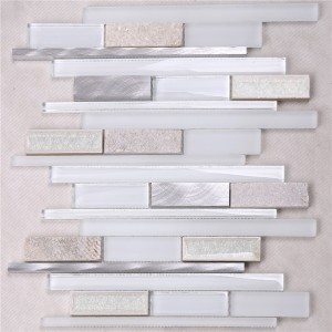 HSD124 gyári közvetlen óceán kék kristályüveg csík mozaik csempe