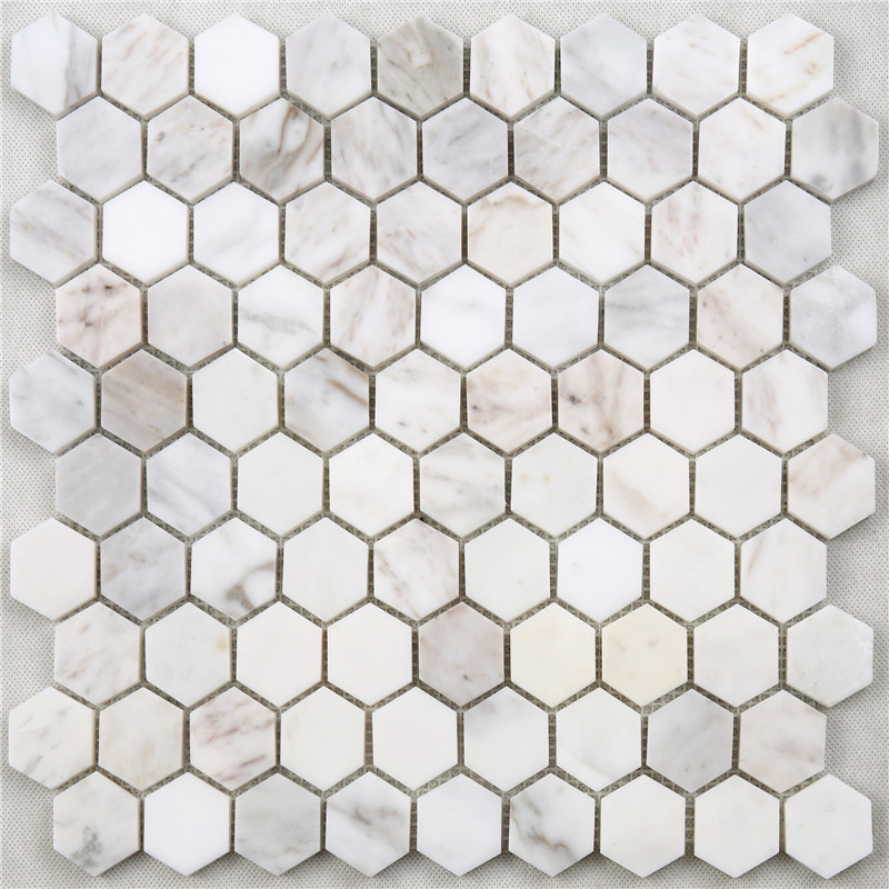 SDL40 fehér Carrara hatszög márvány mozaik csempe medál a fürdőszoba konyhai csempe számára