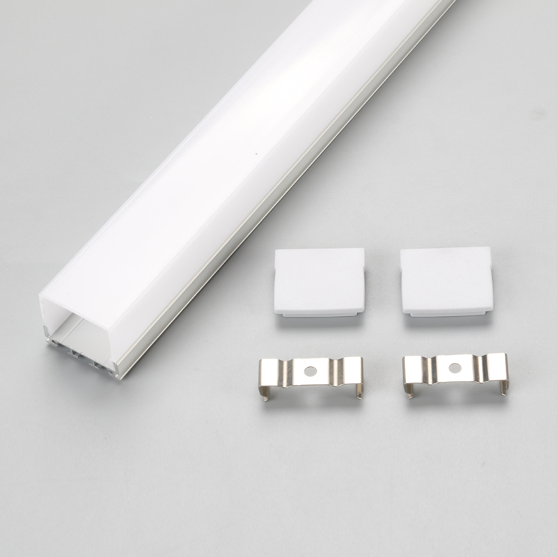 LED-profilú alumínium csatornarendszer fedéllel és zárófedéllel LED szalagcsíkokhoz