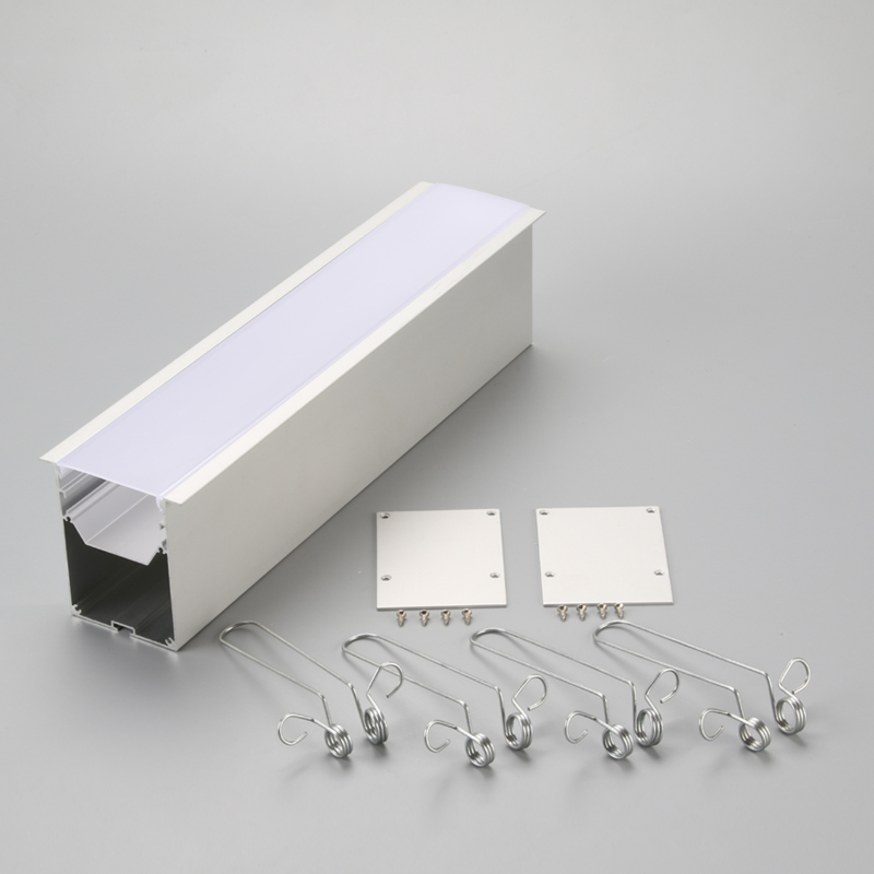 6063 alumínium LED-szalag alumínium profil, zárófedél rögzítőcsappal