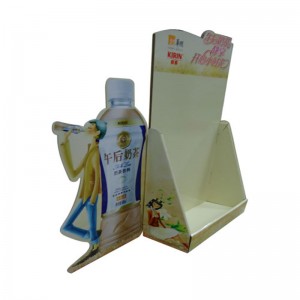 Egyedi karton kijelző állvány, hullámkarton kijelző állvány, padló kijelző polc egység