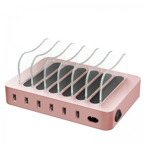 KPS-8403LC hat USB portos töltőállomás (US / EU / UK / AU AC kábel)