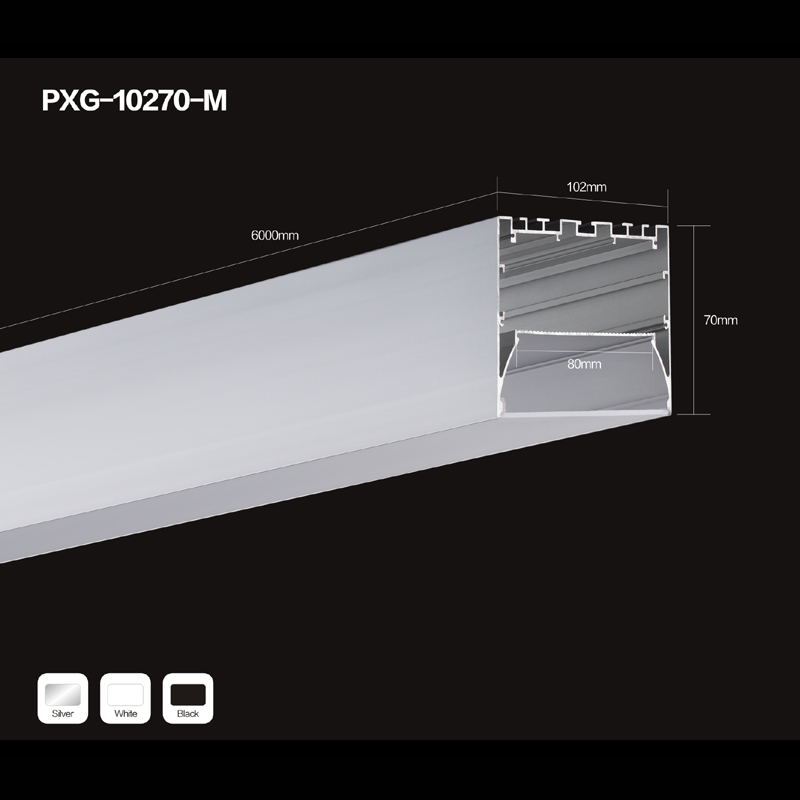 Homályos PC fedél alumínium profil keret LED lineáris fény