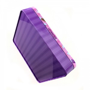 Kis négyzet alakú kozmetikai ón doboz PVC-vel ellátott ajakfényhez