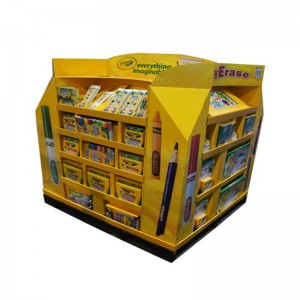 Karton egyéni játékok összeszerelt szupermarket raklap kijelző állvány