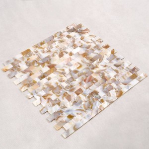 Új fekete mopos kagyló mozaik csempe 10 * 20mm méretben