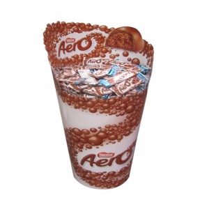 Egyedi élelmiszerüzlet Kétoldalas Gondola szupermarket polctartó süti A karton kijelző állvány