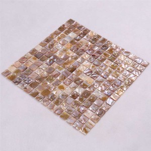 Természetes faragott héj mozaik mintás hotel falán