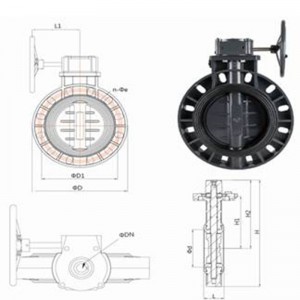 upvc pillangószelep fogaskerékkel