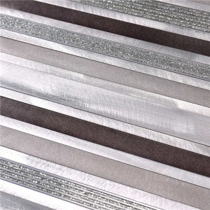 Lineáris alumínium keverék üveg mozaik fali csempe