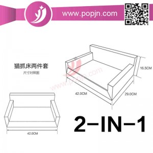 YJ újrahasznosítható környezetbarát hullámosított sűrített fuvolák Cat Board Scratcher