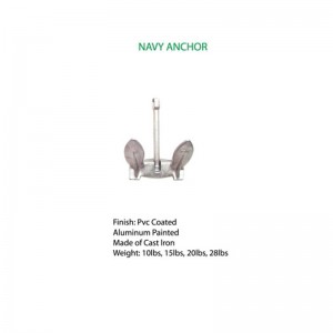 Navy Anchor Aluminium festett