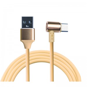 KPS-9221CB A füldugó 90 fokos kendő Braid USB kábel