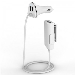 KPS-8501LC Autós töltő külső 4 USB-porttal