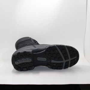 Férfi fekete harci csizma PU bevonatú bőrrel