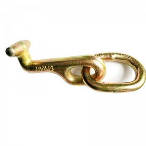 Kovácsolt G70 T horog hegesztett csatlakozással sárga