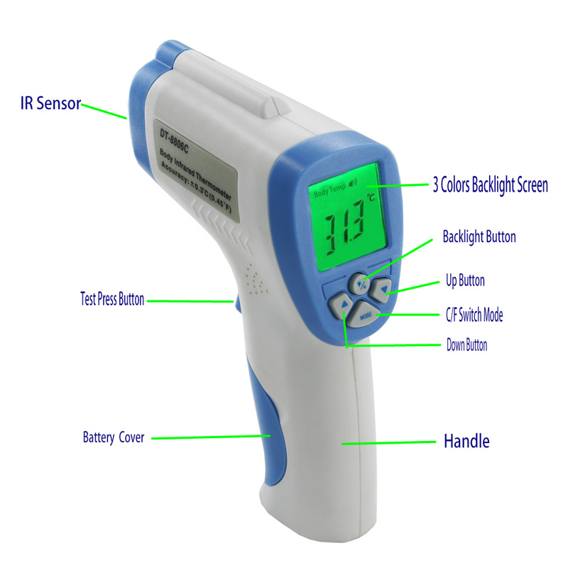 Gyári közvetlen értékesítés emberi test érintetlen infravörös hőmérő