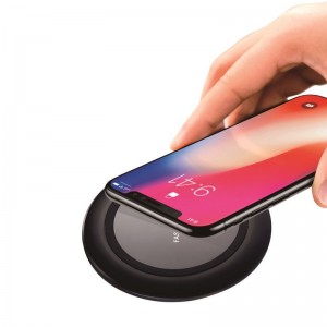 KPS-9502HCHot értékesít 7,5 W-os tükör mini kerek QI vezeték nélküli töltőt telefonhoz