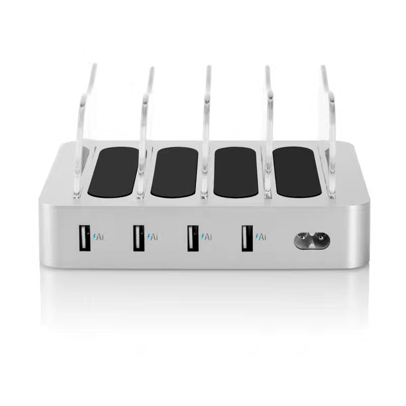 KPS-8402LC Négy USB portos töltőállomás (US / EU / UK / AU AC kábel)