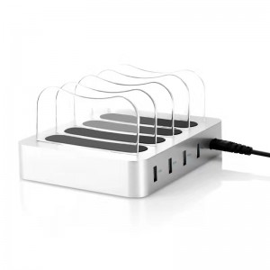 KPS-8402LC Négy USB portos töltőállomás (US / EU / UK / AU AC kábel)