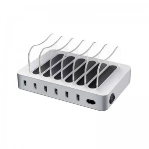 KPS-8403LC hat USB portos töltőállomás (US / EU / UK / AU AC kábel)