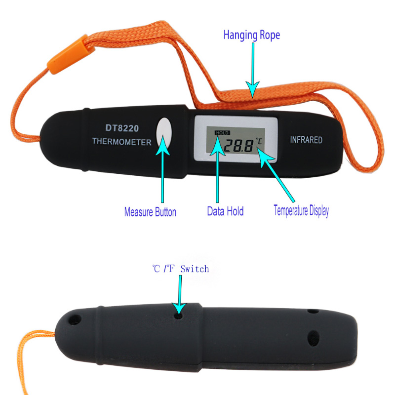 Manufaction infravörös toll hőmérő Mini hordható érintés nélküli hőmérő