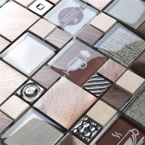 HUV11 forró eladás belsőépítészeti vízálló üveg mozaik csempe kép a fal dekoráció