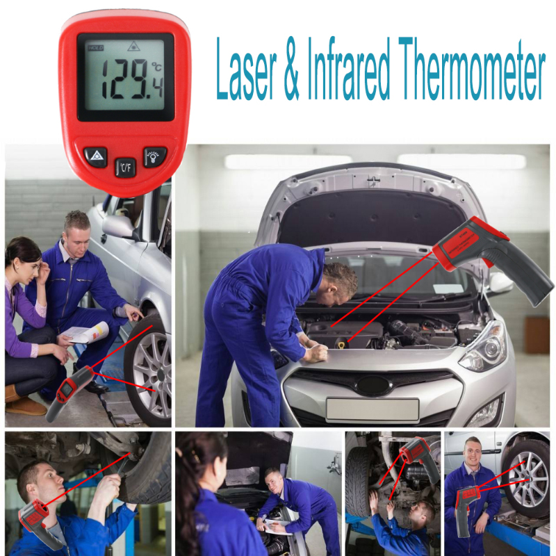 Márkanév Egyedi infravörös hőmérő Pisztoly alkalmazás Ipari objektumok Kültéri digitális LCD hőmérsékletmérő