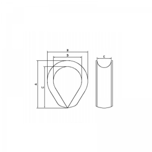 Horganyzott acél K-3 gyűszű a rostkötélhez