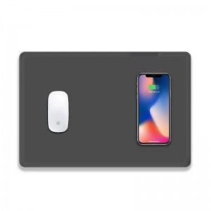 KPS-HBQ22 2in1 Custom QI 5W kiváló minőségű bőr vékony egérpad vezeték nélküli töltő