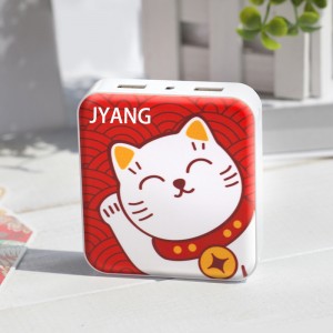 Lucky Cat mobil tápegység vékony kompakt töltési kincs 10000mAh Mini rajzfilm aranyos telefondíj