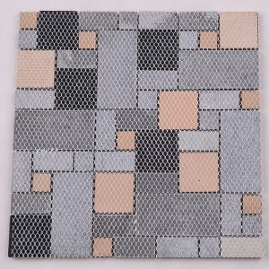 Luxus fürdőszoba kialakítású csillogó kristályüveg kevert arany fém mozaik csempe fal díszítéséhez