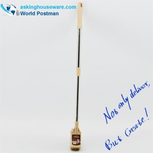 AK91001 Akbrand WC-kefe elasztikus rozsdamentes acél cső négyzet alakú kefefej