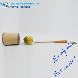 Akbrand WC-tál-ecsetkészlet strandfogantyúval, tartó Caddy-vel