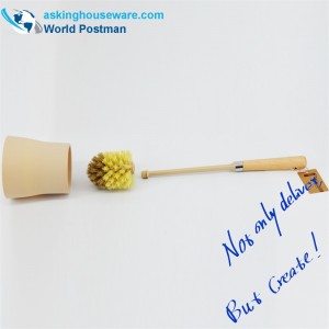 Akbrand WC-tál-kefe-készlet Beach Fogantyú matt tartóval