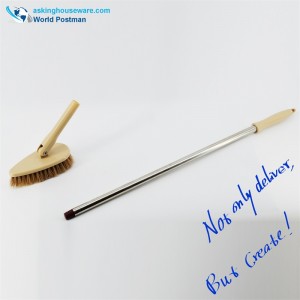 Akbrand padlókefe hosszú, nem nyújtható rozsdamentes acél cső háromszög alakú fejjel